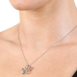 Hot Diamonds Open Flower Necklace